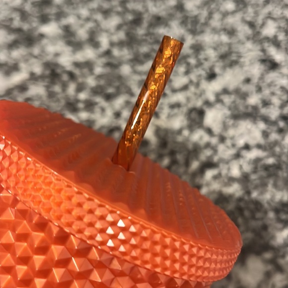 NWT Starbucks Studded Tumbler Cold Cup Orange 24 oz - Picture 8 of 9